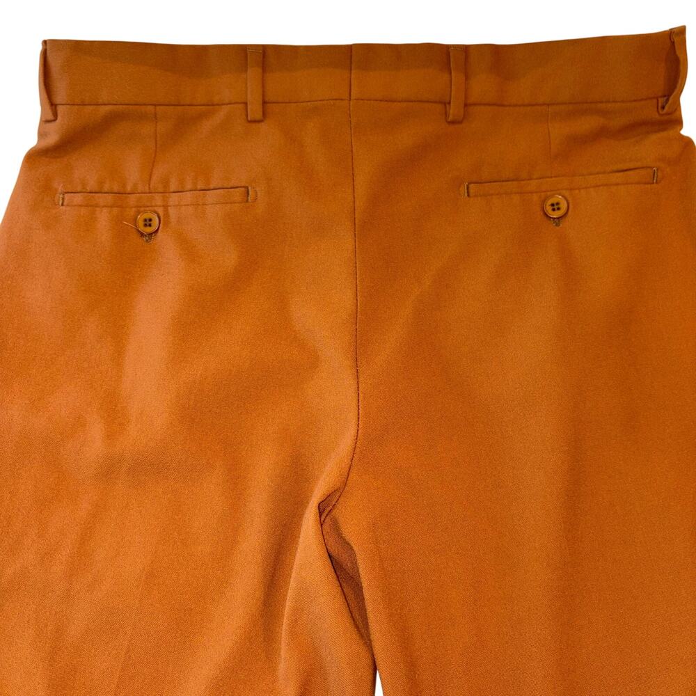 Bolongaro Trevor Men's Trousers Brown Rust Retro London Style Wide Leg - Picture 6 of 8